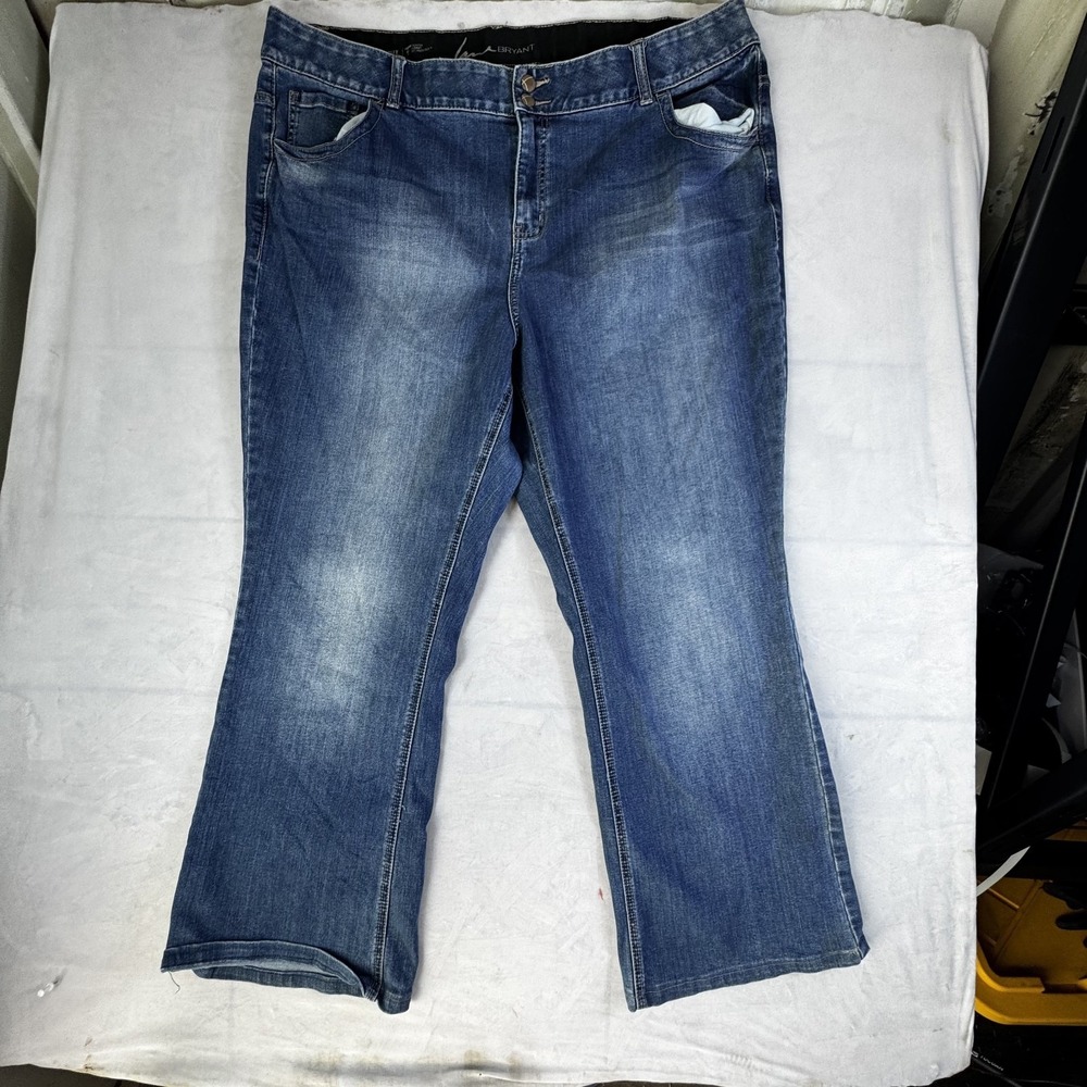 Lane Bryant‎ Womens Bootcut Jeans Blue Denim Tighter Tummy Technology Comfort 24